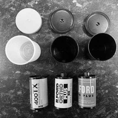Three films and canisters